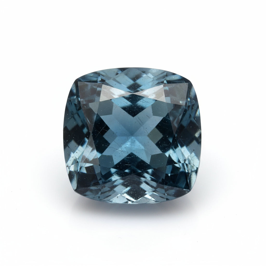 London Blue topaz 10PC Tiny 4x4 MM Cushion Faceted Blue Brilliant Semi Precious Loose Gemstones