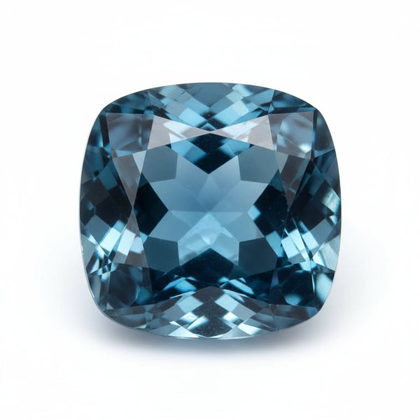 London Blue topaz 10PC Tiny 4x4 MM Cushion Faceted Blue Brilliant Semi Precious Loose Gemstones