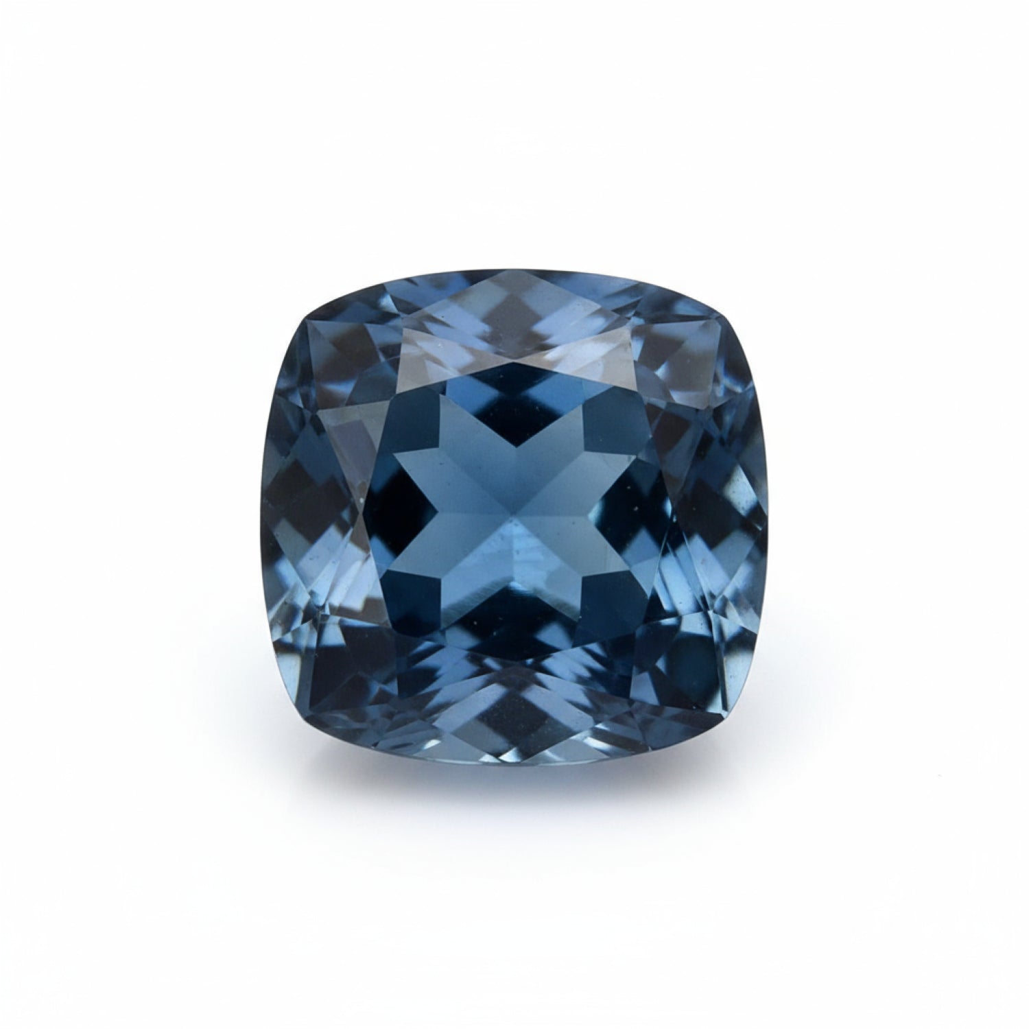 London Blue topaz 1PC Small 8x8 MM Cushion Faceted Blue Luster Semi Precious Loose Gemstones