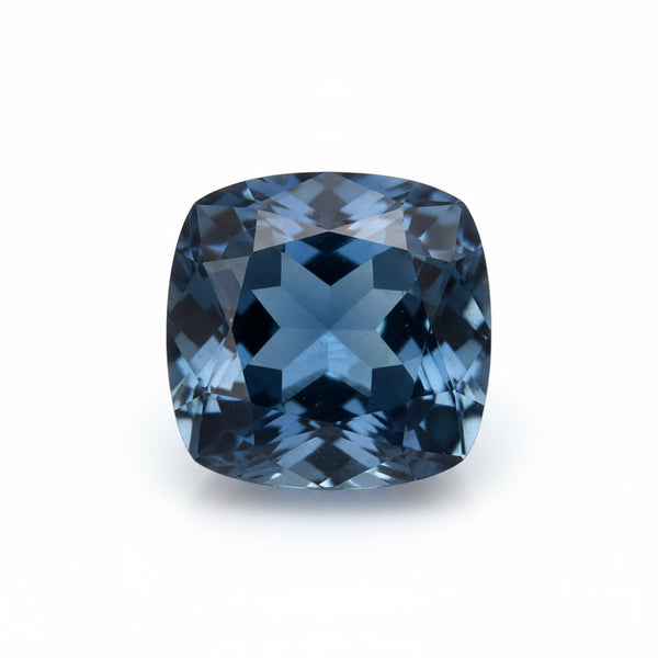 London Blue topaz 1PC Small 8x8 MM Cushion Faceted Blue Luster Semi Precious Loose Gemstones