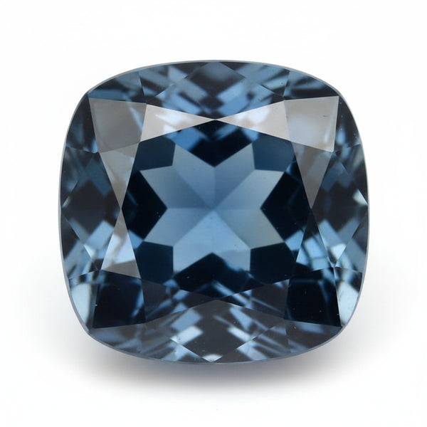 London Blue topaz 1PC Medium 9x9 MM Cushion Faceted Blue Lustrous Semi Precious Gems