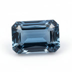 London Blue topaz 1PC Large 10x12 MM Emerald Faceted Blue High-Quality Semi Precious Loose Gems