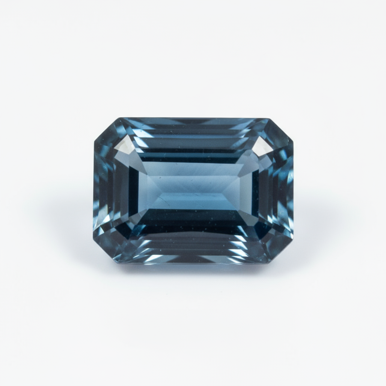 London Blue topaz 1PC Large 10x12 MM Emerald Faceted Blue High-Quality Semi Precious Loose Gems Sekundär produktbild