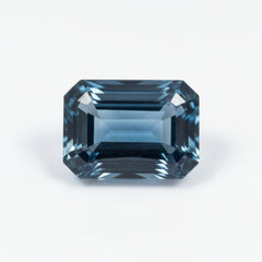 London Blue topaz 1PC Large 10x12 MM Emerald Faceted Blue High-Quality Semi Precious Loose Gems