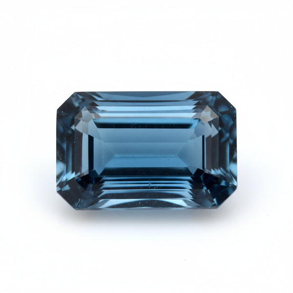London Blue topaz 1PC Large 10x14 MM Emerald Faceted Blue Natural Semi Precious Loose Gemstone