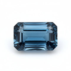 London Blue topaz 1PC Large 10x14 MM Emerald Faceted Blue Natural Semi Precious Loose Gemstone