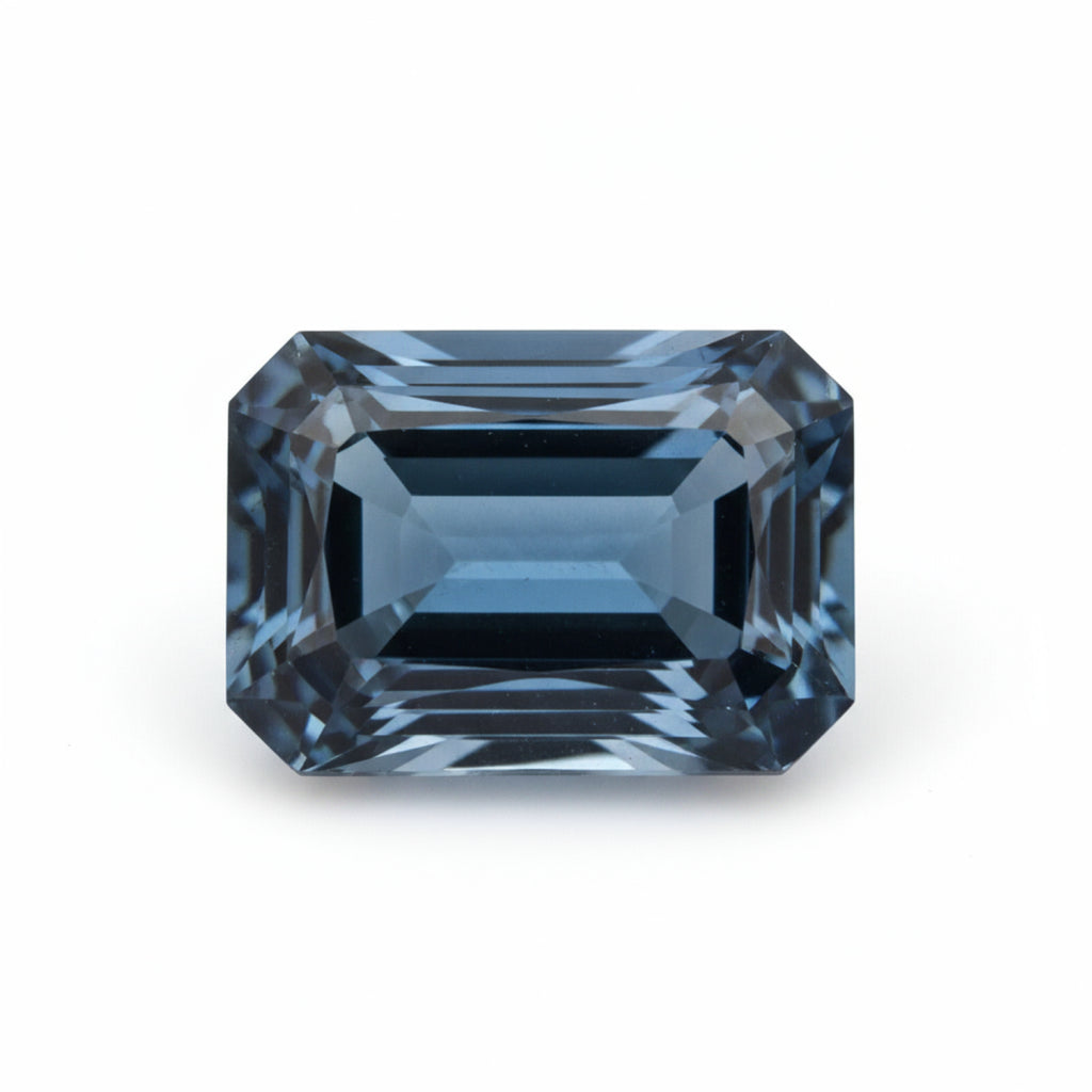 London Blue topaz 1PC Large 10x14 MM Emerald Faceted Blue Natural Semi Precious Loose Gemstone