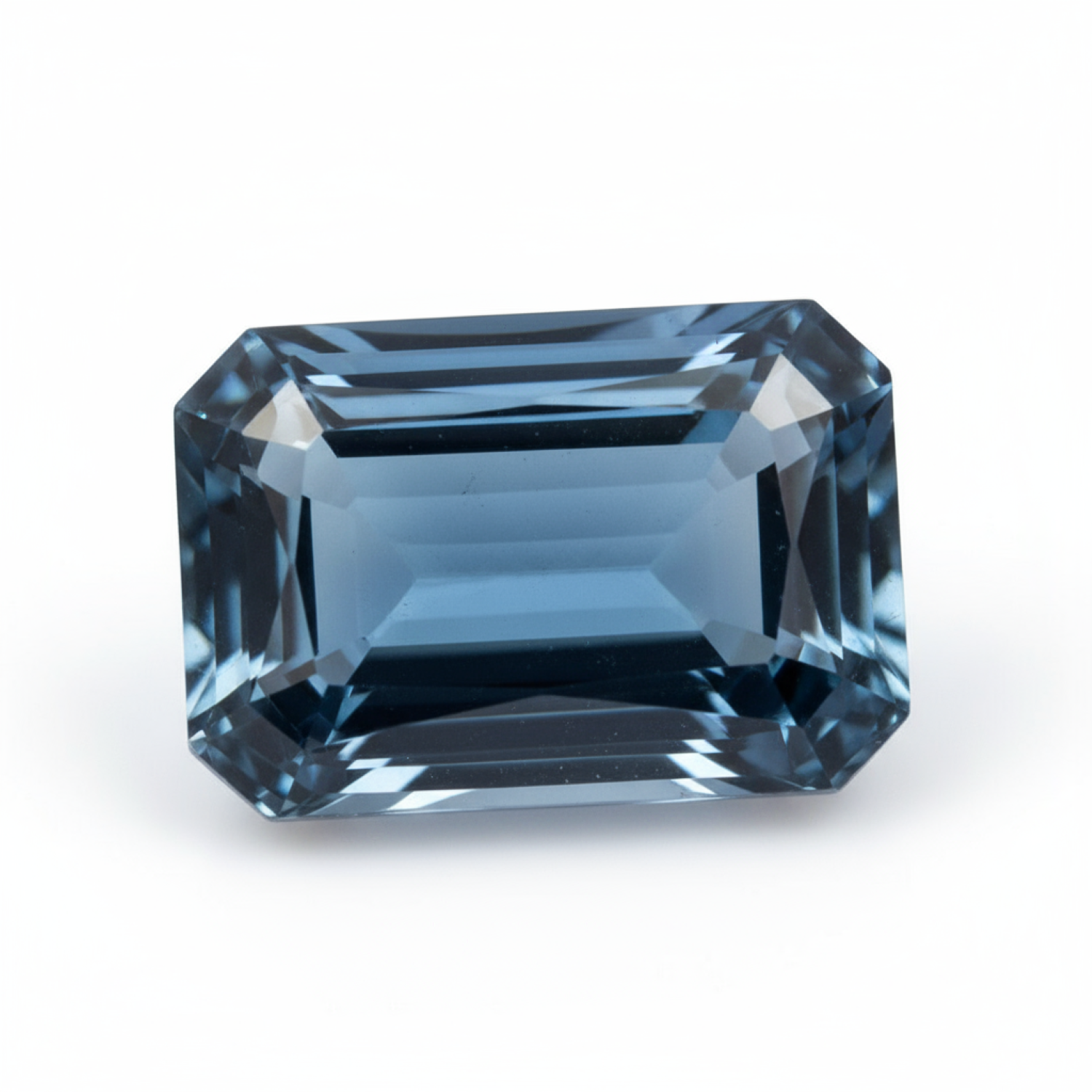 London Blue topaz 1PC Chunky 12x16 MM Emerald Faceted Blue Genuine Semi Precious Loose Gemstones Huvudsaklig produktbild