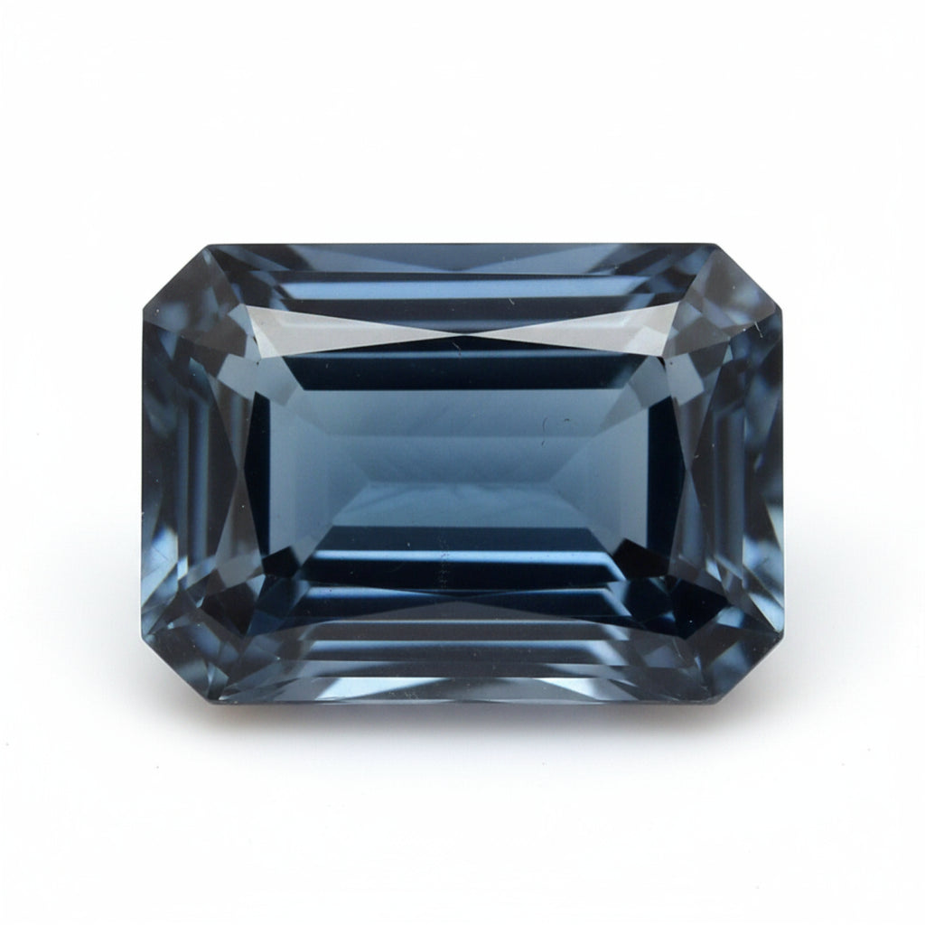 London Blue topaz 1PC Chunky 12x16 MM Emerald Faceted Blue Genuine Semi Precious Loose Gemstones