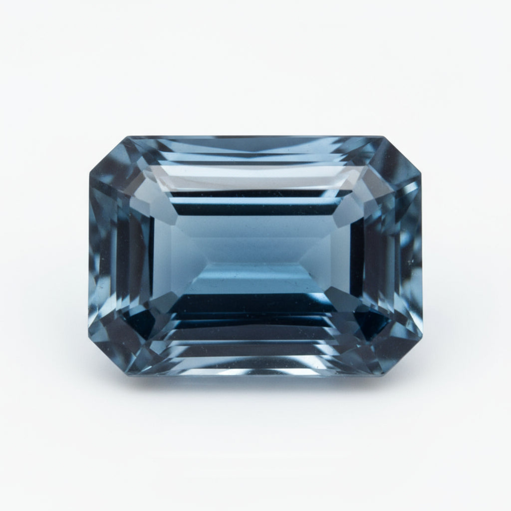 London Blue topaz 1PC Chunky 13x18 MM Emerald Faceted Blue Superior Semi Precious Gems
