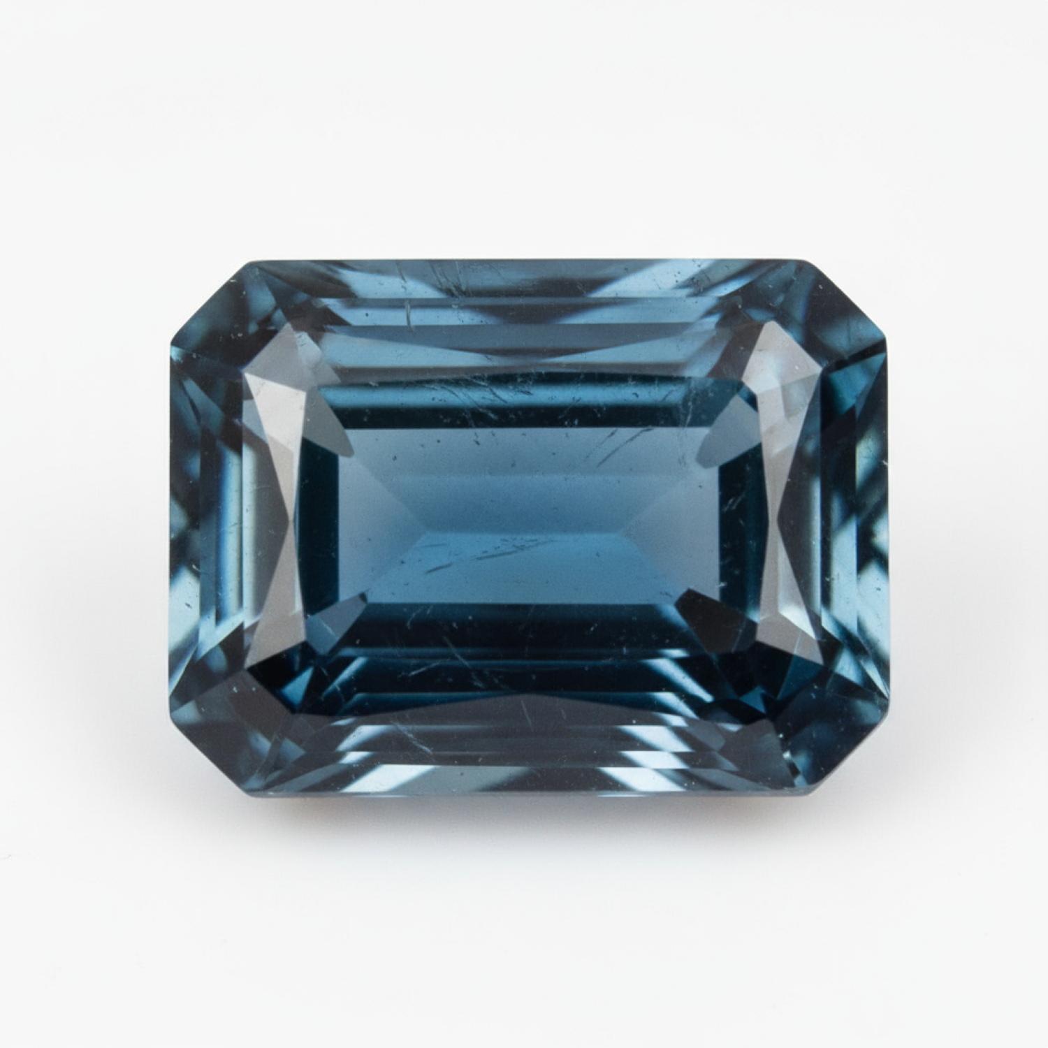 London Blue topaz 1PC Tiny 5x7 MM Emerald Faceted Blue Brilliant Semi Precious Loose Gems Immagine secondaria del prodotto