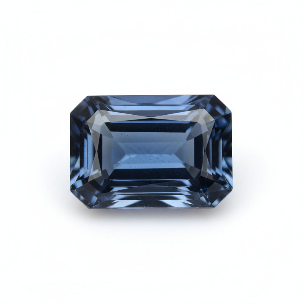 London Blue topaz 1PC Small 7x9 MM Emerald Faceted Blue Splendid Semi Precious Gems