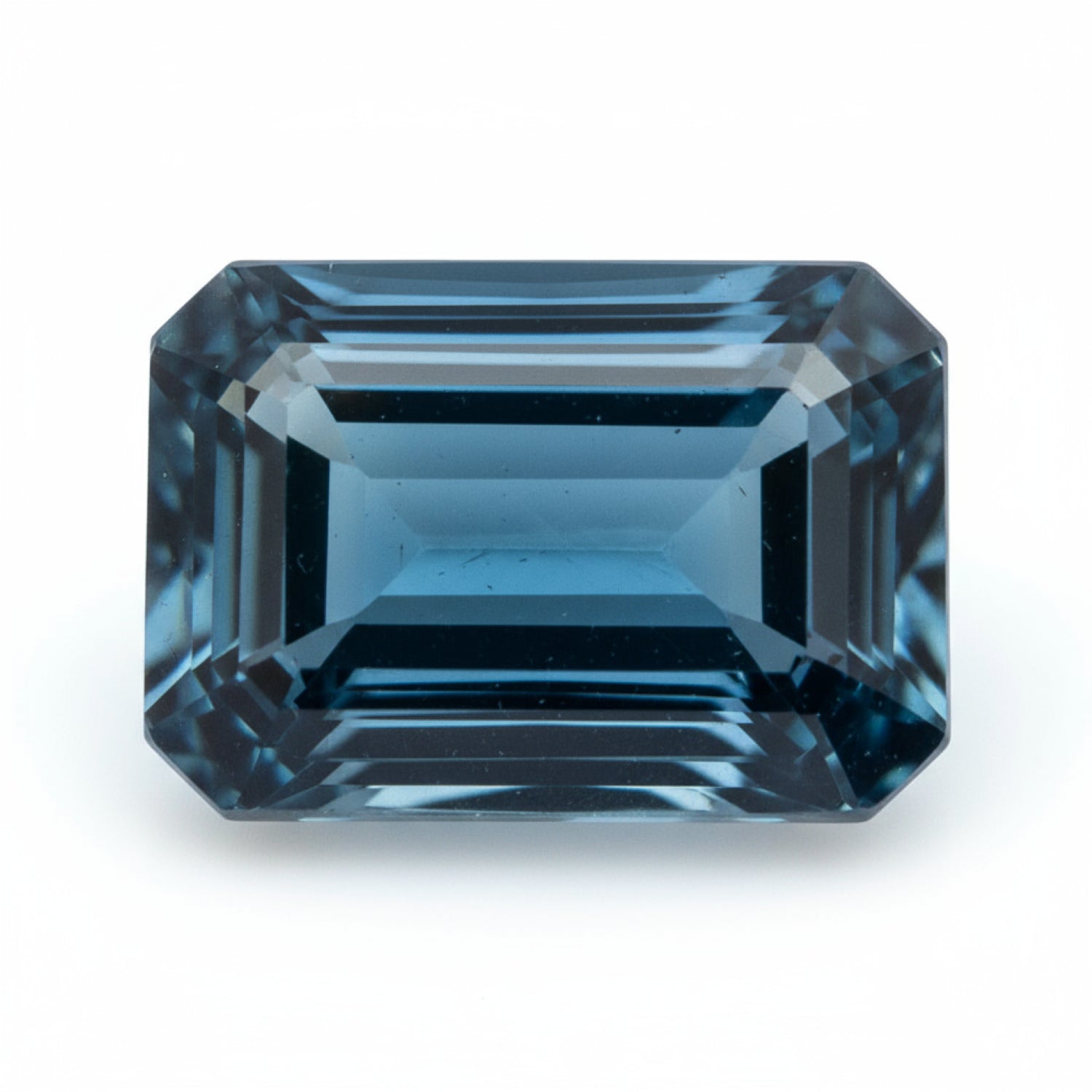 London Blue topaz 1PC Small 7x9 MM Emerald Faceted Blue Splendid Semi Precious Gems