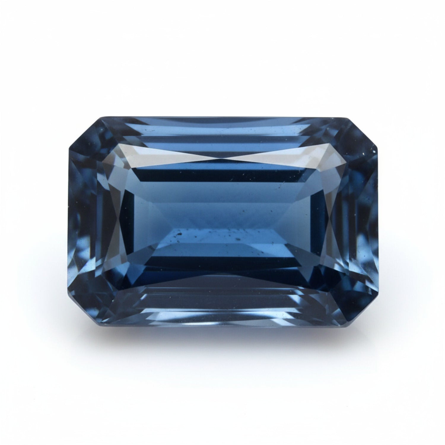 London Blue topaz 1PC Medium 8x10 MM Emerald Faceted Blue Lustrous Semi Precious Loose Gemstone