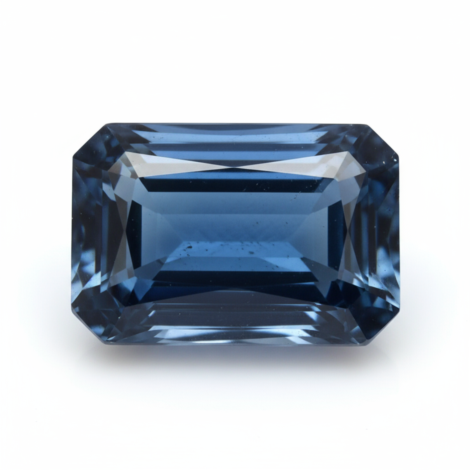 London Blue topaz 1PC Medium 8x10 MM Emerald Faceted Blue Lustrous Semi Precious Loose Gemstone Второстепенное изображение товара