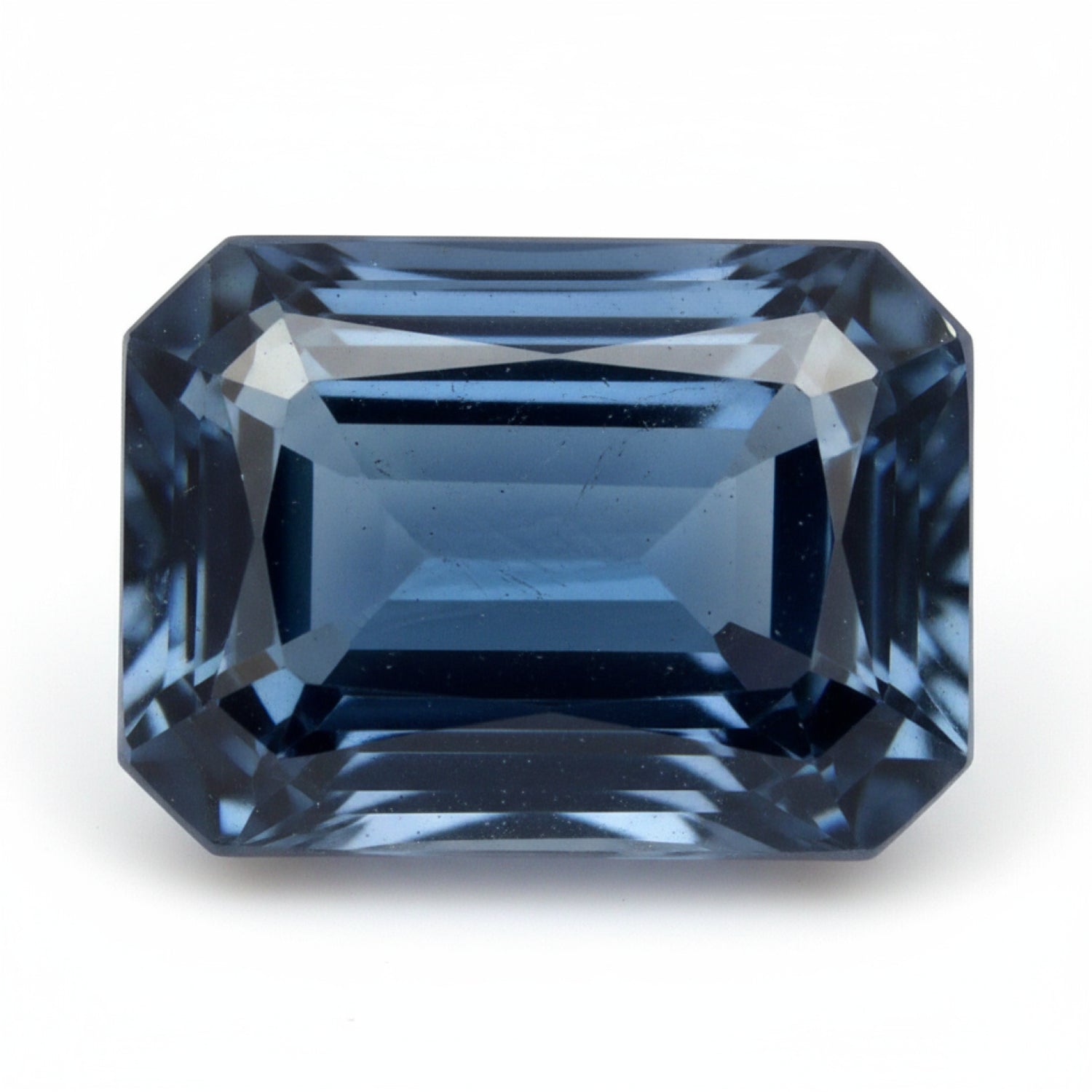 London Blue topaz 1PC Large 9x11 MM Emerald Faceted Blue Shine Semi Precious Loose Gemstones