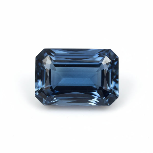 London Blue topaz 1PC Large 9x11 MM Emerald Faceted Blue Shine Semi Precious Loose Gemstones