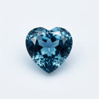 London Blue topaz 1PC Large 10x10 MM Heart Faceted Blue Shine Semi Precious Loose Gems