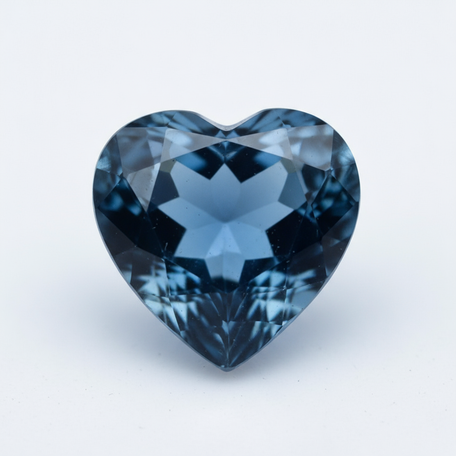 London Blue topaz 1PC Large 11x11 MM Heart Faceted Blue Fine Semi Precious Loose Gemstone Sekundär produktbild