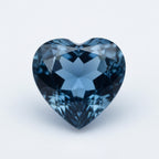 London Blue topaz 1PC Large 11x11 MM Heart Faceted Blue Fine Semi Precious Loose Gemstone
