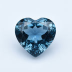 London Blue topaz 1PC Large 12x12 MM Heart Faceted Blue High-Quality Semi Precious Loose Gemstones