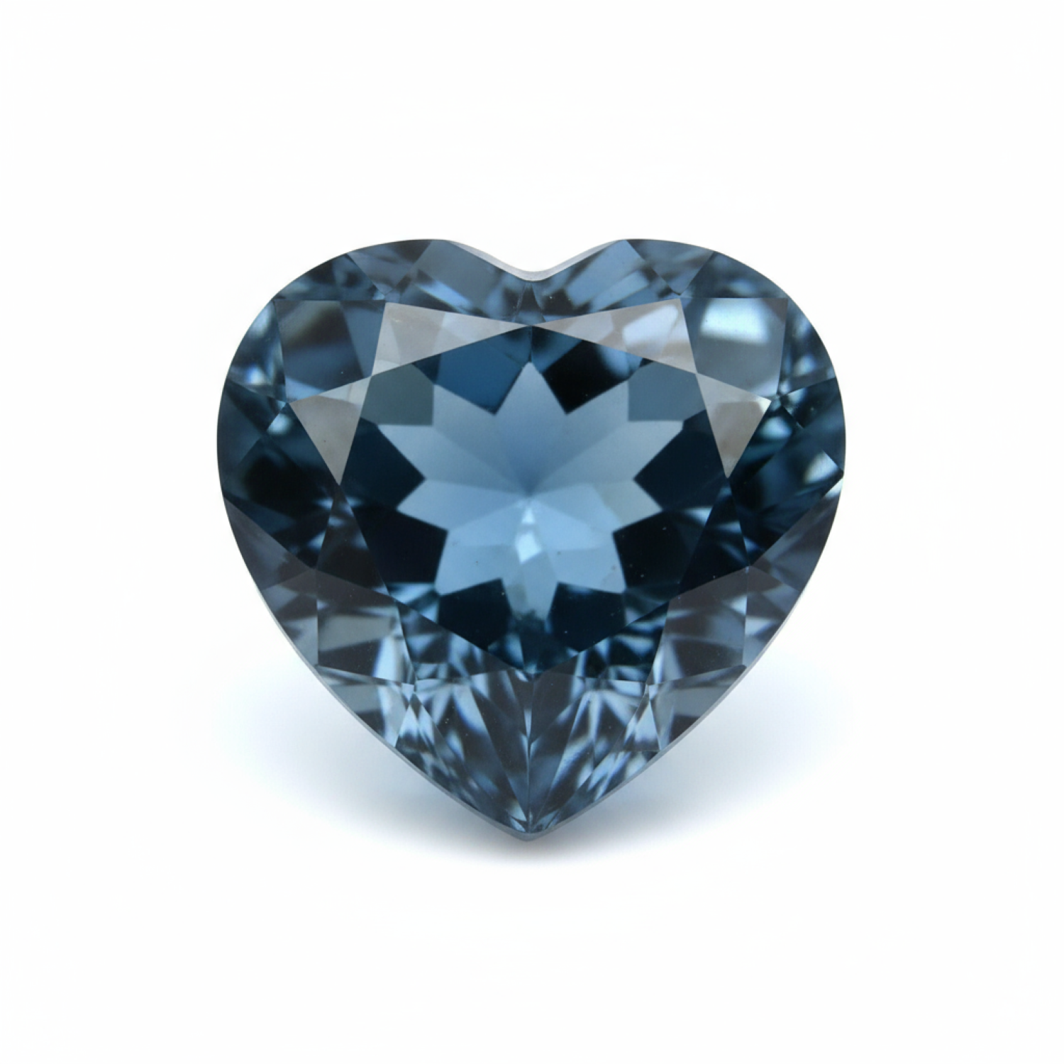 London Blue topaz 1PC Chunky 13x13 MM Heart Faceted Blue Natural Semi Precious Gems Main image