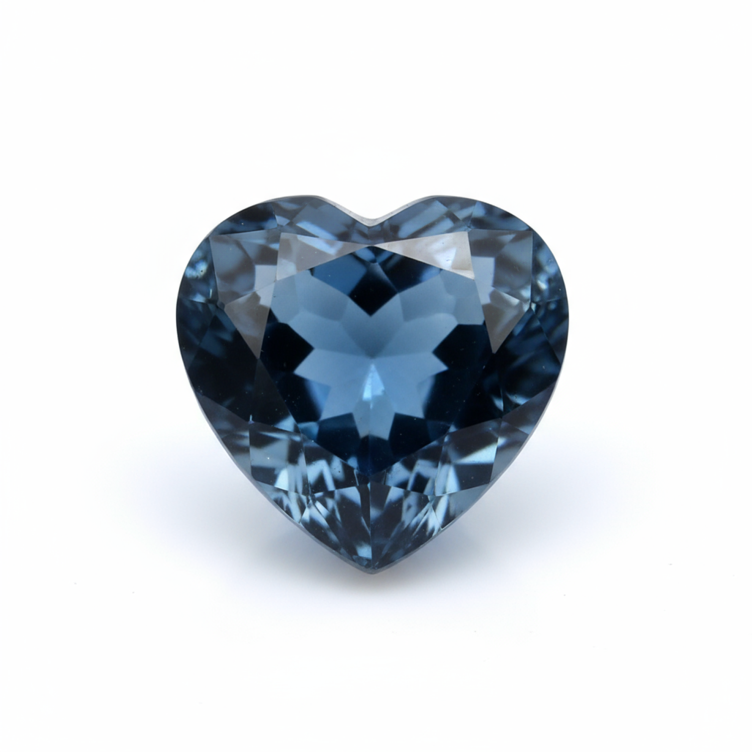 London Blue topaz 1PC Chunky 14x14 MM Heart Faceted Blue Genuine Semi Precious Loose Gems Главное изображение товара