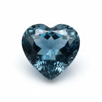 London Blue topaz 1PC Chunky 15x15 MM Heart Faceted Blue Superior Semi Precious Loose Gemstone