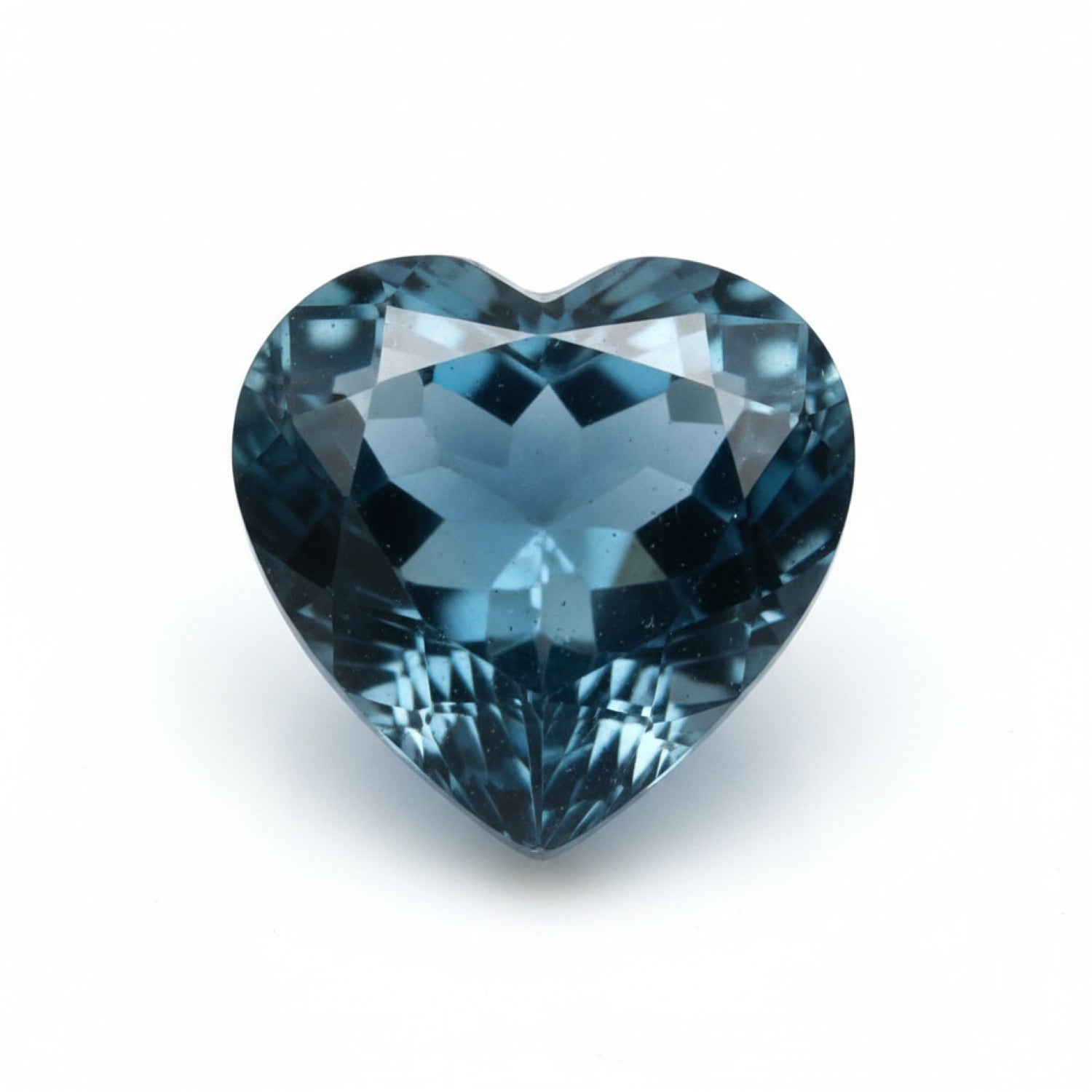 London Blue topaz 1PC Chunky 15x15 MM Heart Faceted Blue Superior Semi Precious Loose Gemstone