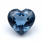 London Blue topaz 1PC Chunky 16x16 MM Heart Faceted Blue Pure Semi Precious Loose Gemstones