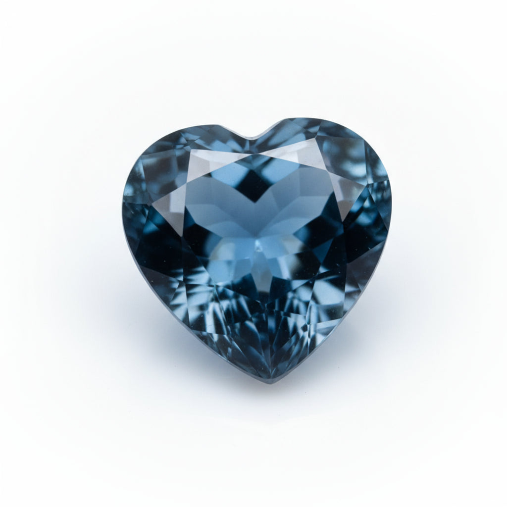 London Blue topaz 10PC Tiny 3x3 MM Heart Faceted Blue Fiery Semi Precious Loose Gemstone