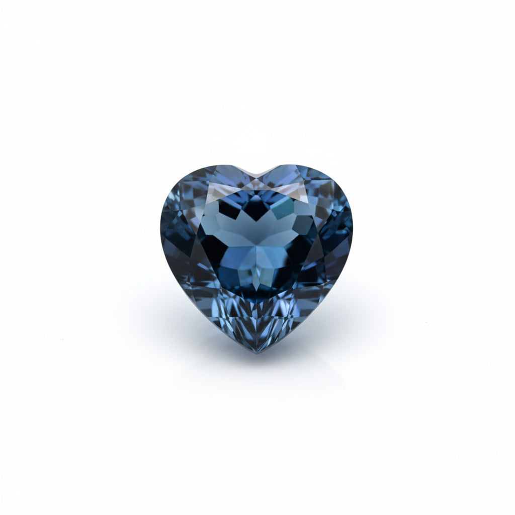 London Blue topaz 10PC Tiny 4x4 MM Heart Faceted Blue Brilliant Semi Precious Loose Gemstones