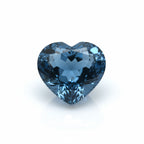 London Blue topaz 10PC Tiny 4x4 MM Heart Faceted Blue Brilliant Semi Precious Loose Gemstones