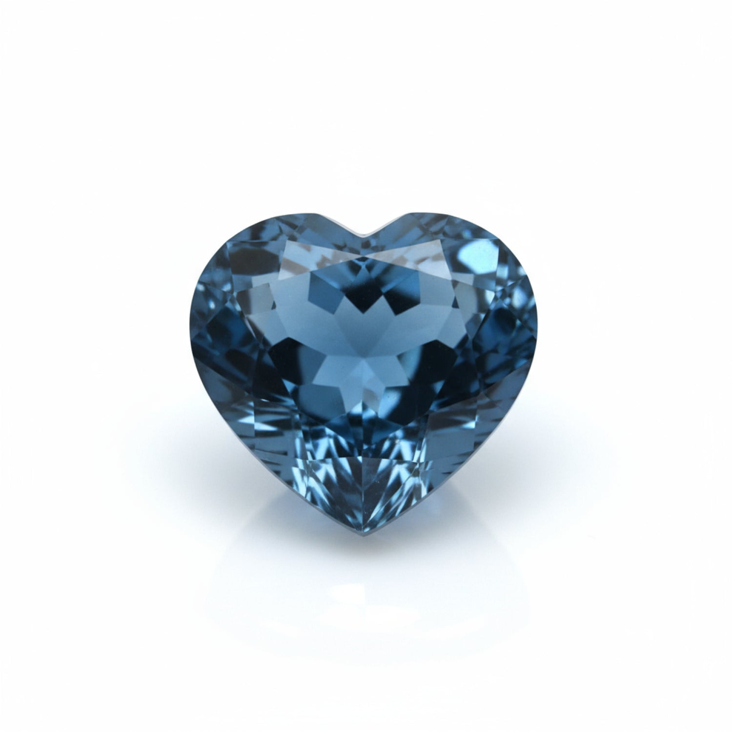 London Blue topaz 10PC Tiny 4x4 MM Heart Faceted Blue Brilliant Semi Precious Loose Gemstones