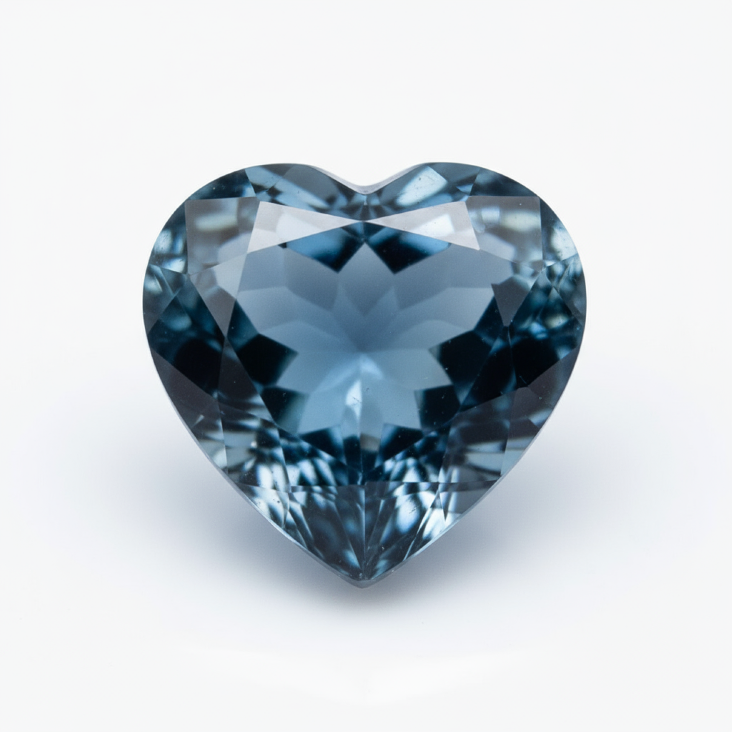 ロンドンブルートパーズ 1個 小粒 5x5 MM ハート型 ファセットカット ブルー スパークリング セミプレシャスジェム サブ画像