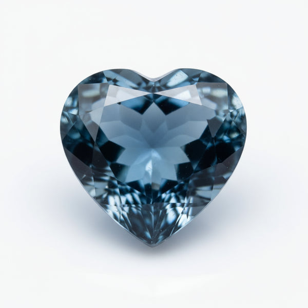 London Blue topaz 1PC Tiny 5x5 MM Heart Faceted Blue Sparkling Semi Precious Gems