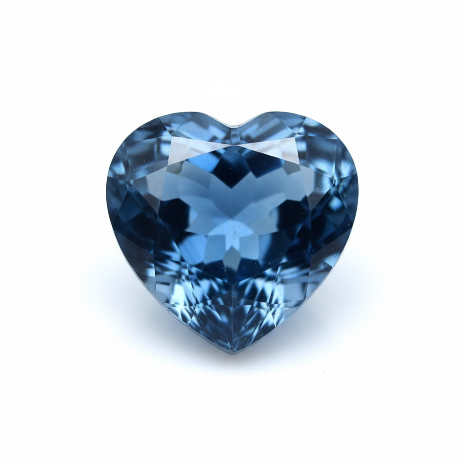 London Blue topaz 1PC Tiny 6x6 MM Heart Faceted Blue Polished Semi Precious Loose Gems Immagine principale del prodotto