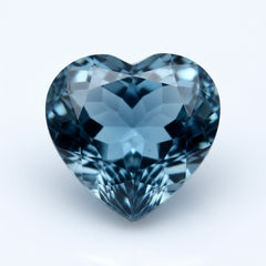 London Blue topaz 1PC Tiny 6x6 MM Heart Faceted Blue Polished Semi Precious Loose Gems