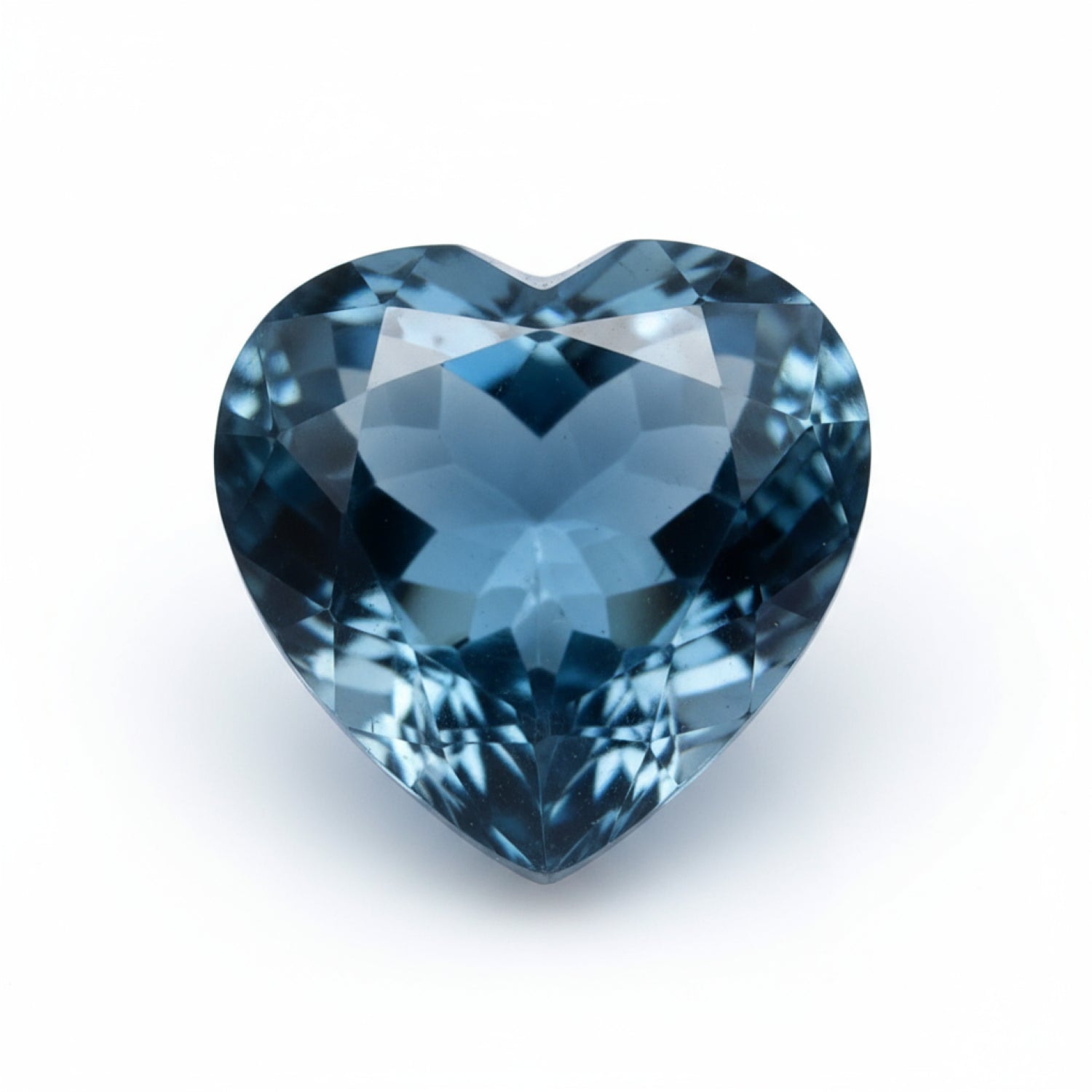 London Blue topaz 1PC Small 7x7 MM Heart Faceted Blue Splendid Semi Precious Loose Gemstone