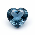 London Blue topaz 1PC Small 7x7 MM Heart Faceted Blue Splendid Semi Precious Loose Gemstone