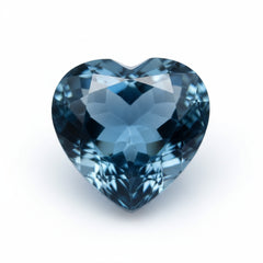 London Blue topaz 1PC Small 7x7 MM Heart Faceted Blue Splendid Semi Precious Loose Gemstone