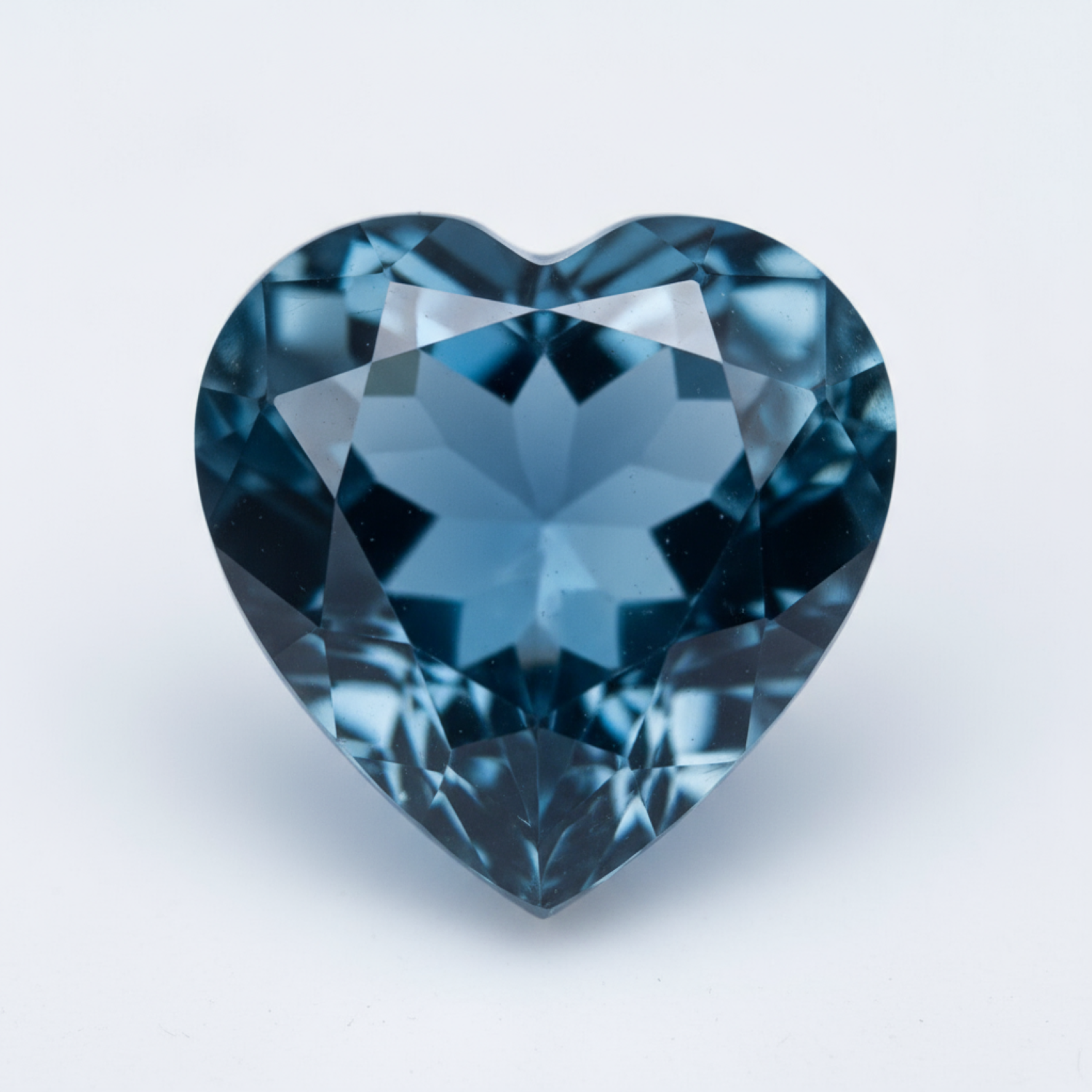 London Blue topaz 1PC Small 7x7 MM Heart Faceted Blue Splendid Semi Precious Loose Gemstone Sekundär produktbild