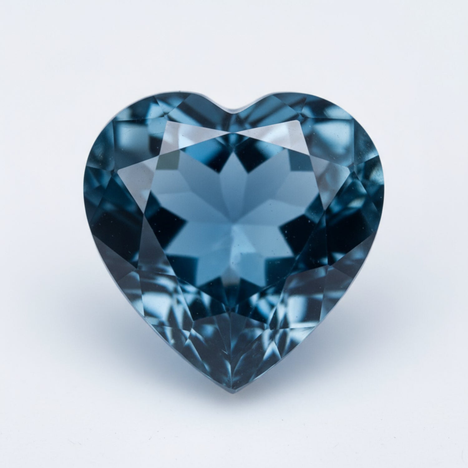 London Blue topaz 1PC Small 7x7 MM Heart Faceted Blue Splendid Semi Precious Loose Gemstone