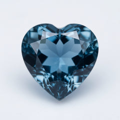 London Blue topaz 1PC Small 7x7 MM Heart Faceted Blue Splendid Semi Precious Loose Gemstone