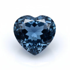 London Blue topaz 1PC Small 8x8 MM Heart Faceted Blue Luster Semi Precious Loose Gemstones