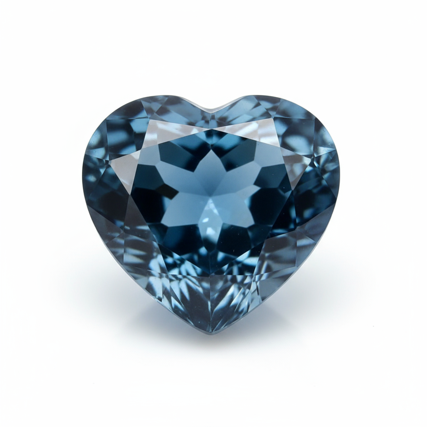 London Blue topaz 1PC Small 8x8 MM Heart Faceted Blue Luster Semi Precious Loose Gemstones Sekundär produktbild