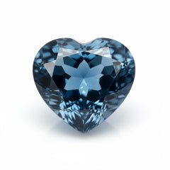 London Blue topaz 1PC Small 8x8 MM Heart Faceted Blue Luster Semi Precious Loose Gemstones