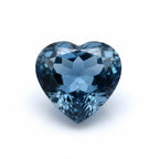 London Blue topaz 1PC Medium 9x9 MM Heart Faceted Blue Lustrous Semi Precious Gems