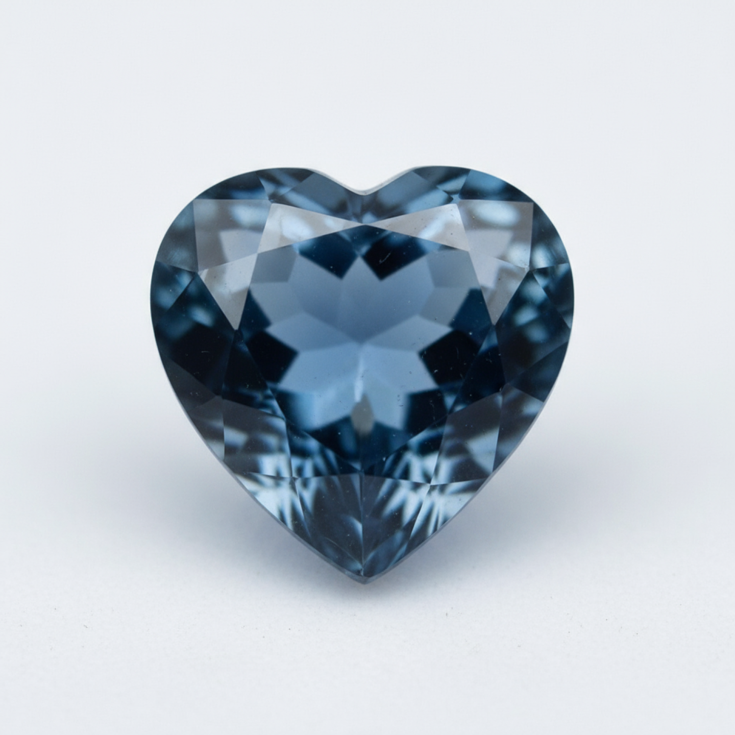 London Blue topaz 1PC Medium 9x9 MM Heart Faceted Blue Lustrous Semi Precious Gems Secondary image