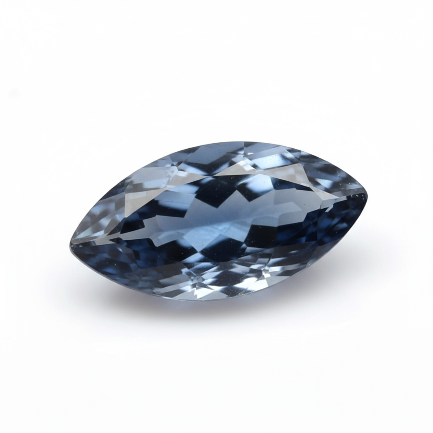 ロンドンブルートパーズ 1個 小粒 5x10mm マーキスカット ブルーラスター 半貴石 ルースジェムストーン サブ画像